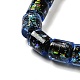 手作りの二色性箔ガラスビーズストランド(DICH-U001-09F)-4