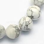 Natural Howlite Round Beads Strands, 8.5mm, Hole: 1.2mm, about 45~47pcs/strand, 15 inch(G-S176-8mm)