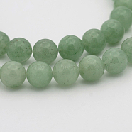 Natural Green Aventurine Round Bead Strands, 6mm, Hole: 1mm, about 68pcs/strand, 15.7 inch(G-P070-37-6mm)