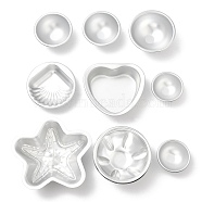 9Pcs 7 Style Aluminum Alloy Bath Bomb Molds, Handmade Soaps Candle Making Supplies, Platinum, 7style/bag
(DIY-SZ0003-30)