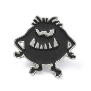 Halloween Theme Alloy Brooches, Enamel Pins, Monster, 24.5x25.5x1.6mm(JEWB-R017-01)