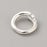 925 Sterling Silver Twister Clasp, Ring, Silver, 10x1.5mm, Inner Diameter: 6.5mm(STER-WH0004-008C)