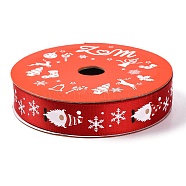 5 Yards Christmas Polyester Printed Ribbon, for Gift Wrapping, Santa Claus, 5/8 inch(16mm)(OCOR-A008-01B)