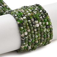 Natural Diopside Beads Strands, Faceted Table Cut Cube, 2x2x2mm, Hole: 0.8mm, about 172pcs/strand, 14.96''(38cm)(G-G161-C23-01)