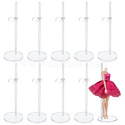 Transparent Acrylic Doll Display Holder, Clear, 9x0.5cm(ODIS-WH0061-27)