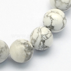 Natural Howlite Round Beads Strands, 8.5mm, Hole: 1.2mm, about 45~47pcs/strand, 15 inch(G-S176-8mm)