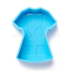Clothes DIY Decoration Silicone Molds, Resin Casting Molds, For UV Resin, Epoxy Resin Jewelry Making, Deep Sky Blue, 101x86x31mm(DIY-I085-26)