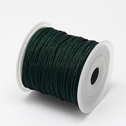 Braided Nylon Threads, Dark Slate Gray, 2mm, about 25.15 yards(23m)/roll(NWIR-N003-2mm-15J)