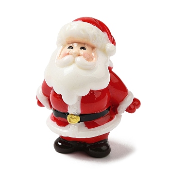 Christmas Theme Resin Display Decorations, for Car or Home Office Desktop Ornaments, Santa Claus, 30x21x36mm