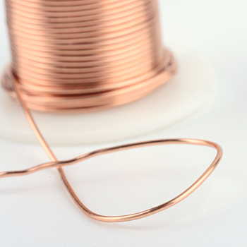 Bare Round Copper Wire, Raw Copper Wire, Copper Jewelry Craft Wire, 26 Gauge, 0.4mm, about 98.42 Feet(30m)/roll