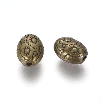 Tibetan Style Alloy Beads, Cadmium Free & Nickel Free & Lead Free, Antique Bronze, 8x6x4.1mm, Hole: 1mm