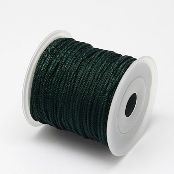 Braided Nylon Threads, Dark Slate Gray, 2mm, about 25.15 yards(23m)/roll
