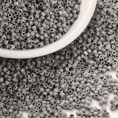 Gray Cylinder Glass Beads