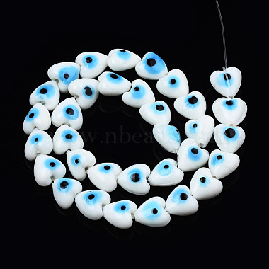 Handmade Evil Eye Lampwork Beads Strands(LAMP-N029-010K)-2