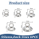 30Pcs 5 Styles 201 Stainless Steel Bead Cap Pendant Bails(STAS-LP0001-24)-2