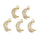 Brass Micro Pave Clear Cubic Zirconia Charms(ZIRC-T015-003G-NF)-1