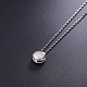 SHEGRACE Simple Design Rhodium Plated 925 Sterling Silver Necklace(JN461A)-2