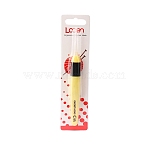 Plastic Crochet Hooks Needles, LED Lighting Crochet Hooks, with Bonus Batteries, Champagne Yellow, 150mm(PW-WG11545-01)