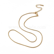 201 Stainless Steel Snake Chain Necklaces, Real 18K Gold Plated, 17.52 inch(44.5cm)(X-NJEW-P268-A29-2X5)