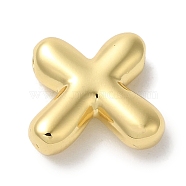 Brass Pendants, Long-Lasting Plated, Real 18K Gold Plated, Letter X, 10x11x3.5mm, Hole: 1.4mm(KK-S391-02G-X)