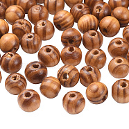 Undyed Natural Wood Beads, Round, Burlywood, Lead Free, 10mm, Hole: 3mm(X-TB611Y-10mm-LF)