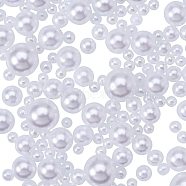 Imitation Pearl Acrylic Beads, No Hole/Undrilled Beads, Round, White, 2.5~8mm; about 1163pcs/box(OACR-PH0002-05)