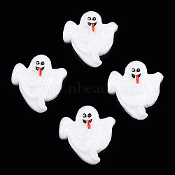 Halloween Opaque Resin Cabochons, Ghost, White, 20.5x19x5mm(RESI-T055-08)