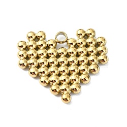 Ion Plating(IP) 304 Stainless Steel Pendants, Real 18K Gold Plated, Heart, 18x20x2mm, Hole: 2mm(STAS-B058-11G-01)