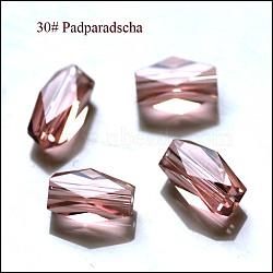 Imitation Austrian Crystal Beads, Grade AAA, K9 Glass, Faceted, Column, Light Salmon, 8x5.5mm, Hole: 0.7~0.9mm(SWAR-F055-8x4mm-30)