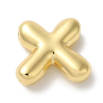 Brass Pendants, Long-Lasting Plated, Real 18K Gold Plated, Letter X, 10x11x3.5mm, Hole: 1.4mm