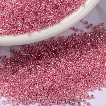 MIYUKI Round Rocailles Beads, Japanese Seed Beads, (RR535) Carnation Pink Ceylon, 15/0, 1.5mm, Hole: 0.7mm, about 27777pcs/50g
