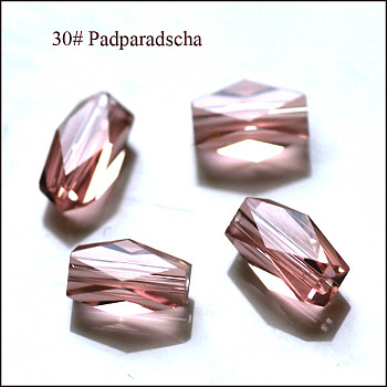Imitation Austrian Crystal Beads, Grade AAA, Faceted, Column, Light Salmon, 8x5.5mm, Hole: 0.7~0.9mm