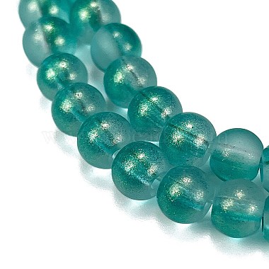 Frosted Transparent Glass Bead Strands(GLAA-P065-6mm-08)-4