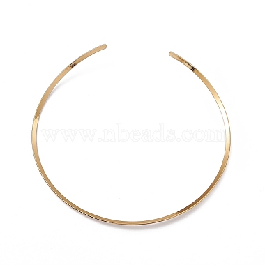 Vacuum Plating 304 Stainless Steel Textured Wire Necklace Making(STAS-B036-03G)-2
