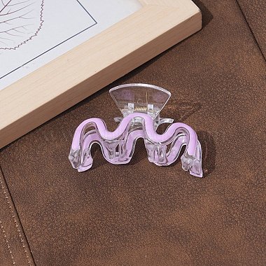 Lilac Plastic Claw Hair Clips