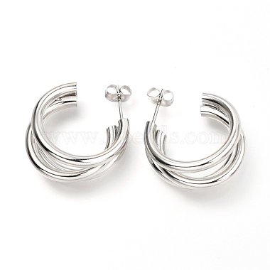 Alphabet 304 Stainless Steel Stud Earrings