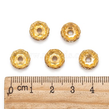 Iron Rhinestone Spacer Beads(RB-A007-10MM-G)-4