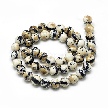 Chapelets de perle en jade d'un océan blanc synthétique(X-G-S254-6mm-A06)-2