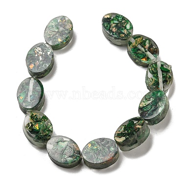 Jaspe impérial naturel teint avec brins de perles de résine(G-G083-A06-01)-2