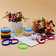 40Pcs 10 Colors Flat Plain Silicone Cord Bracelets Set for Men Women(BJEW-GF0001-16)-4
