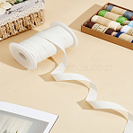 25 Yards High Dense Polyester Grosgrain Ribbons, with Plastic Empty Spools, White, 5/8 inch(15.9mm), about 25 Yards(22.8m)/Set(OCOR-LP0002-70B)