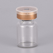 Transparent Glass Headspace Vials, with Aluminum Flip Off Caps and Rubber Stoppers, Flat Bottom Lab Vial, Clear, 3.8cm, Capacity: 5ml(MRMJ-WH0056-96B)