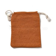 Rectangle Cloth Packing Pouches, Drawstring Bags, Chocolate, 11.8x8.75x0.55cm(ABAG-A008-01B-04)