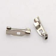 304 Stainless Steel Pin Brooch Back Bar Findings, Stainless Steel Color, 14x5x4mm, Hole: 2mm, Pin: 0.6mm(STAS-N022-01)