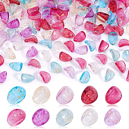 200Pcs 10 Colors Transparent Spray Painted Glass Charms Sets, Petaline, Mixed Color, 12x8x4.5mm, Hole: 1mm , 20Pcs/color(GLAA-GA0001-83)