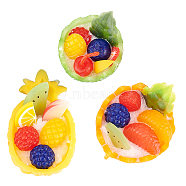 3Pcs 3 Style PVC Mini Fruit with Yogurt, Dollhouse Accessories, Pretending Decorations, Photography Props, Mixed Color, 35~51x32~35x25~28.5mm, 1pc/style(DJEW-OC0001-16)