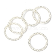 Acrylic Imitation Pearl Linking Rings, Round Ring, White, 50x5mm, Inner Diameter: 40mm, about 108pcs/bag(BJEW-D056-01)