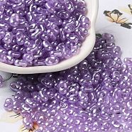 Opaque Acrylic Beads, Beans, Lilac, 6x3.5x3mm, Hole: 1.2mm, about 10000pcs/500g(MACR-K359-01G)