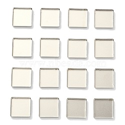 Empty Tinplate Palette Pans, Eyeshadow Palettes, for Cosmetic Palettes, Square, Platinum, 28x28x3.5mm(IFIN-O014-01C)