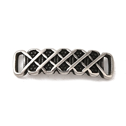 304 Stainless Steel Connector Charms, Curved Rectangle Links, Antique Silver, 29x8x4.5mm, Hole: 5.5x1.5mm(STAS-U001-01AS)